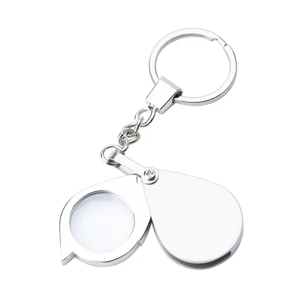 Premium Metal Keychain Magnifying Mirror - 10X Magnification 2