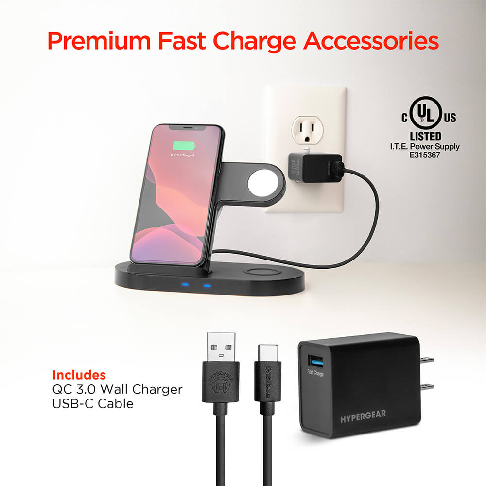 HyperGear 3-in-1 Wireless Charging Dock 2