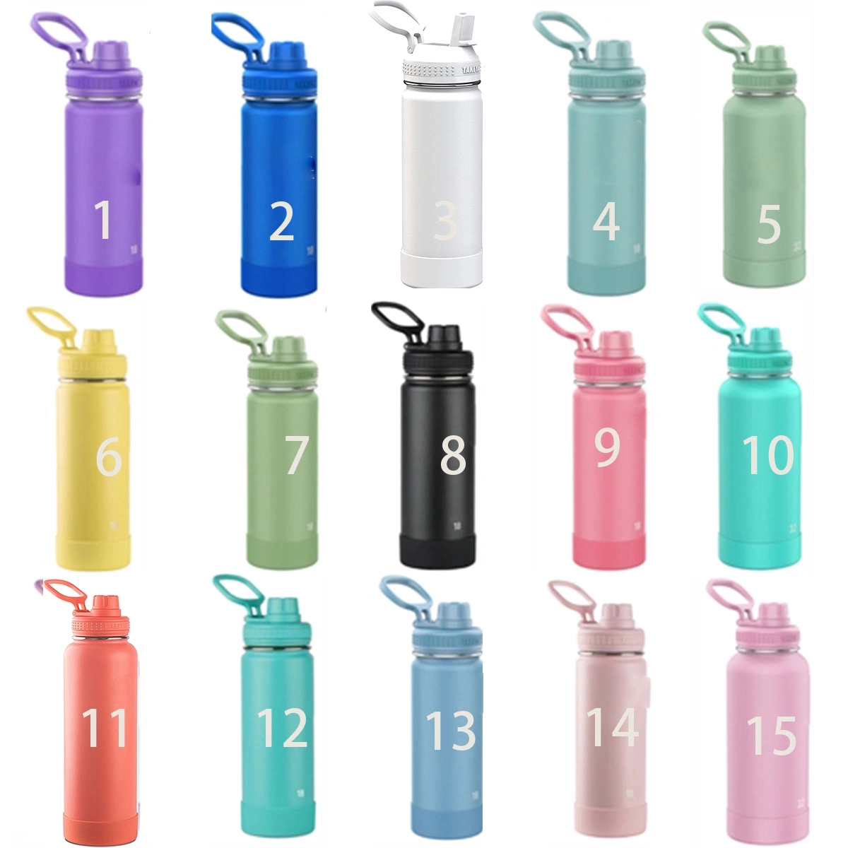22 oz Actives Insulated Stainless Steel Water Bottle Lid, custom water bottle with logo imprint 3
