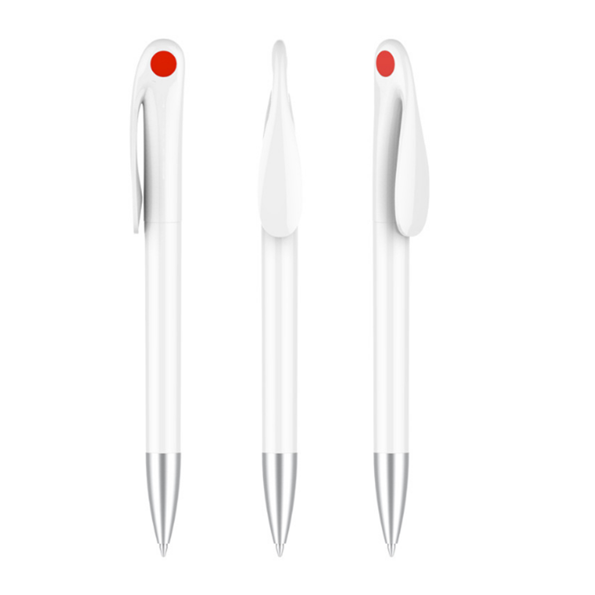 Durable Clip Plastic Black Ballpoint Pen 1