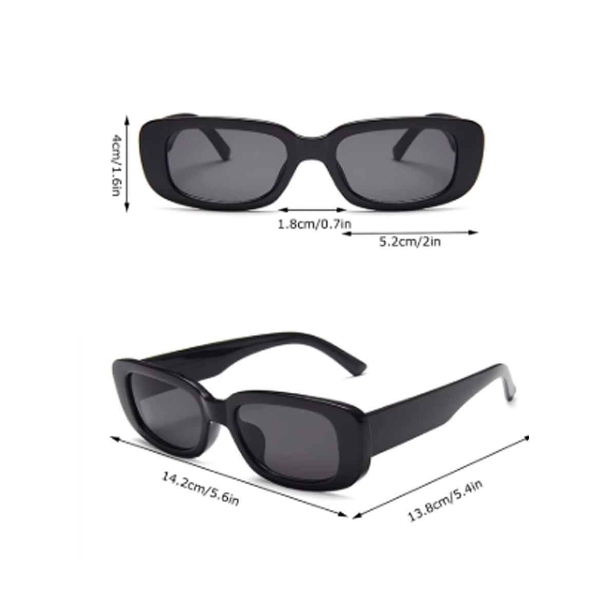 Retro Rectangular UV Protection Sunglasses 5