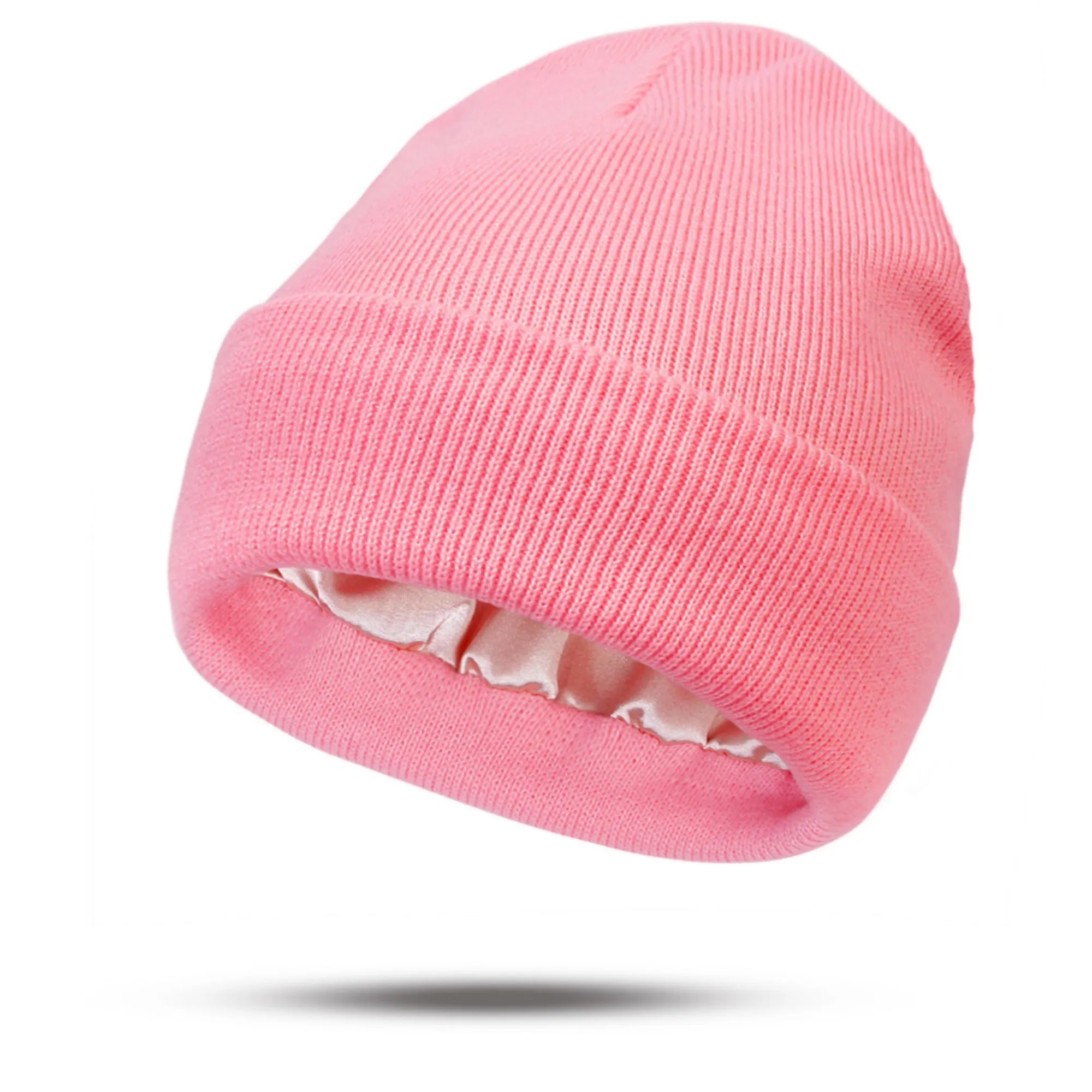 Satin Lined Knit Beanie Warm Soft Winter Hat 2