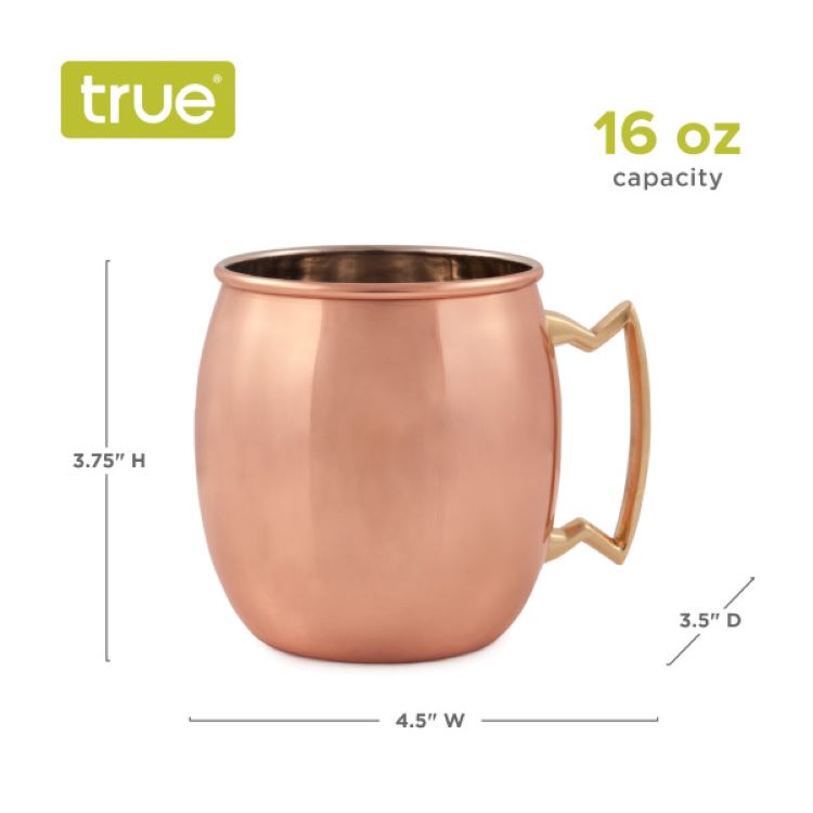 True® Moscow Mule Copper Cocktail Mug - Set of 2 7