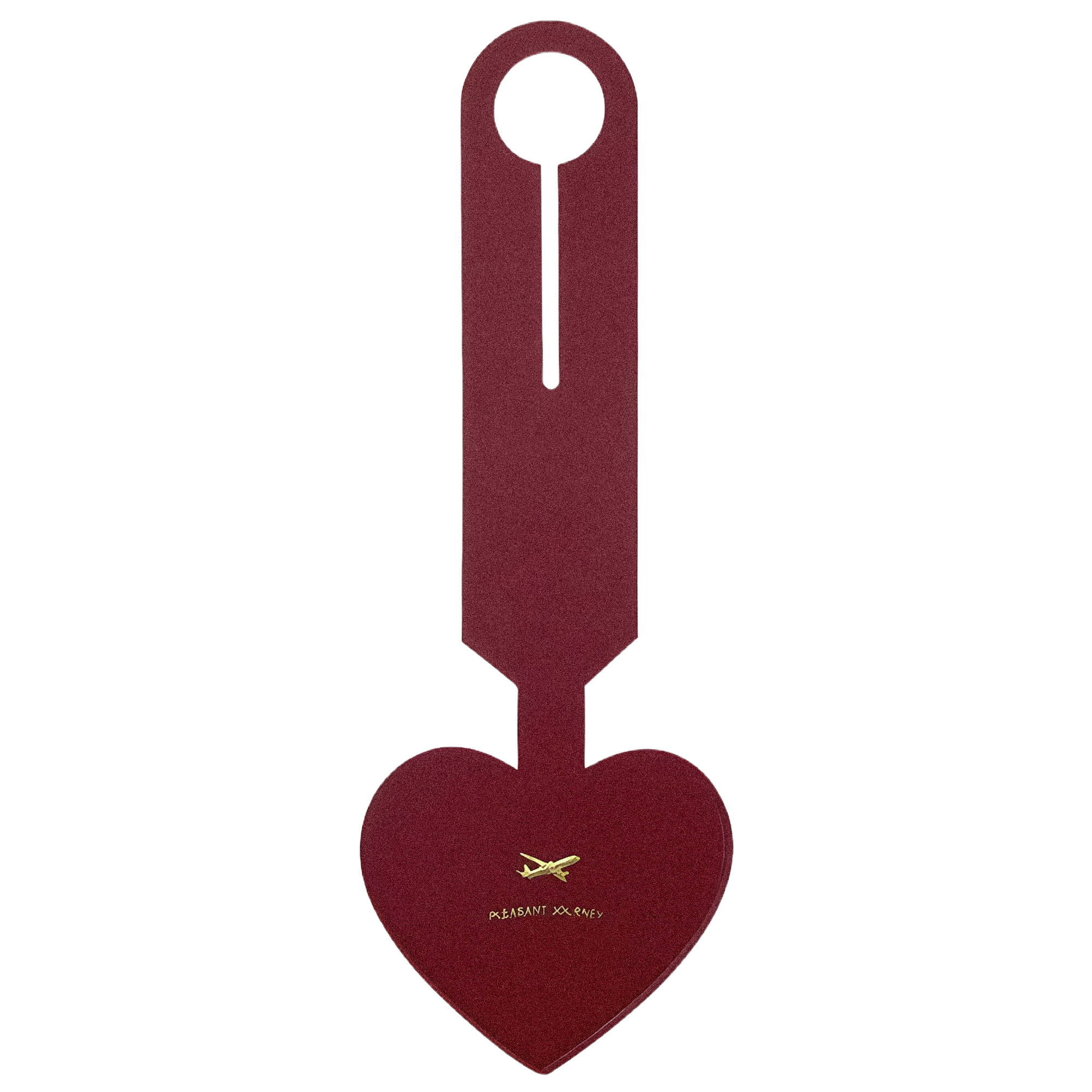 Heart-Shaped Luggage Tag- Durable Leather Travel ID Card Holder 4