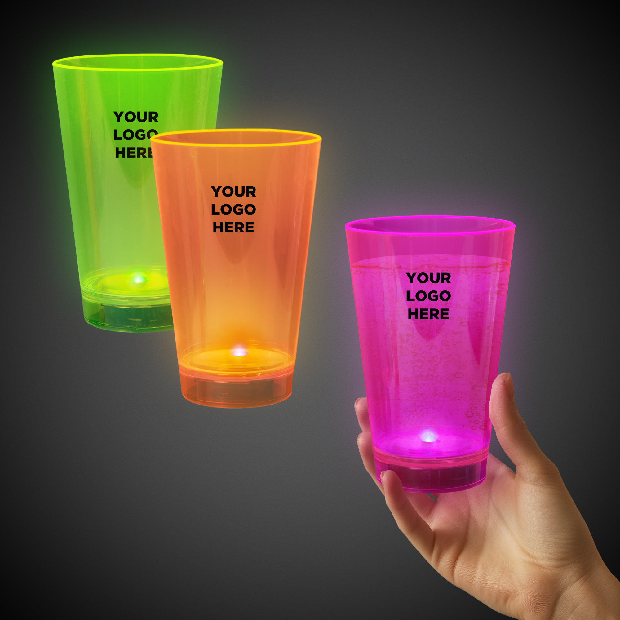 Neon Plastic LED Tumblers - 12 Ounce 1