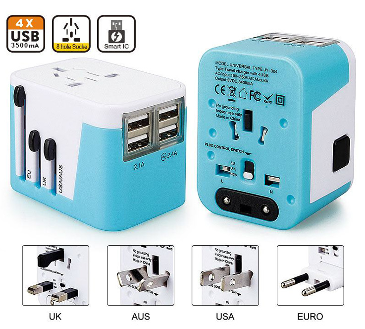 iBank ® Universal Travel Adapter, International Power Adapter 4