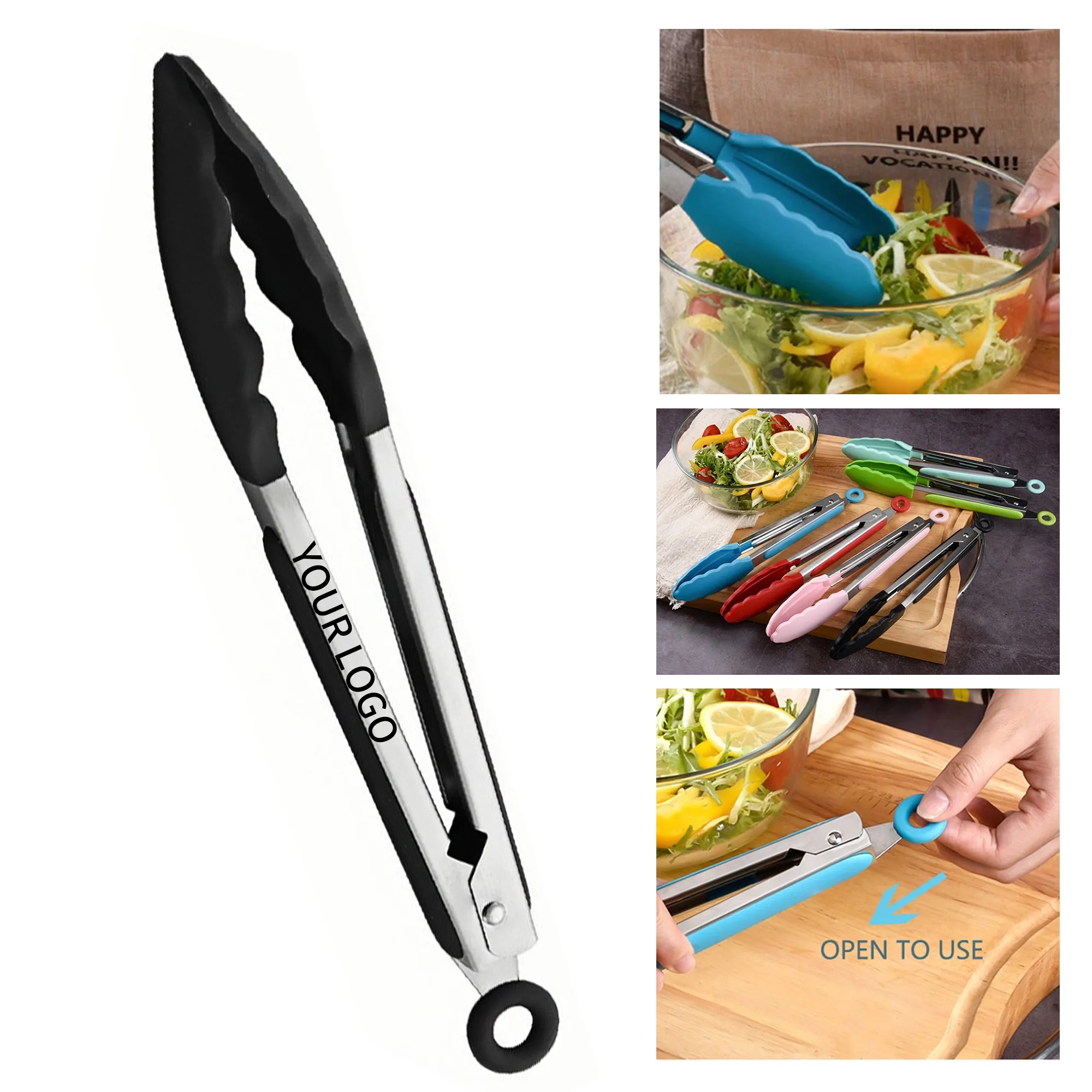 Stainless Steel Silicone BBQ Tong 3
