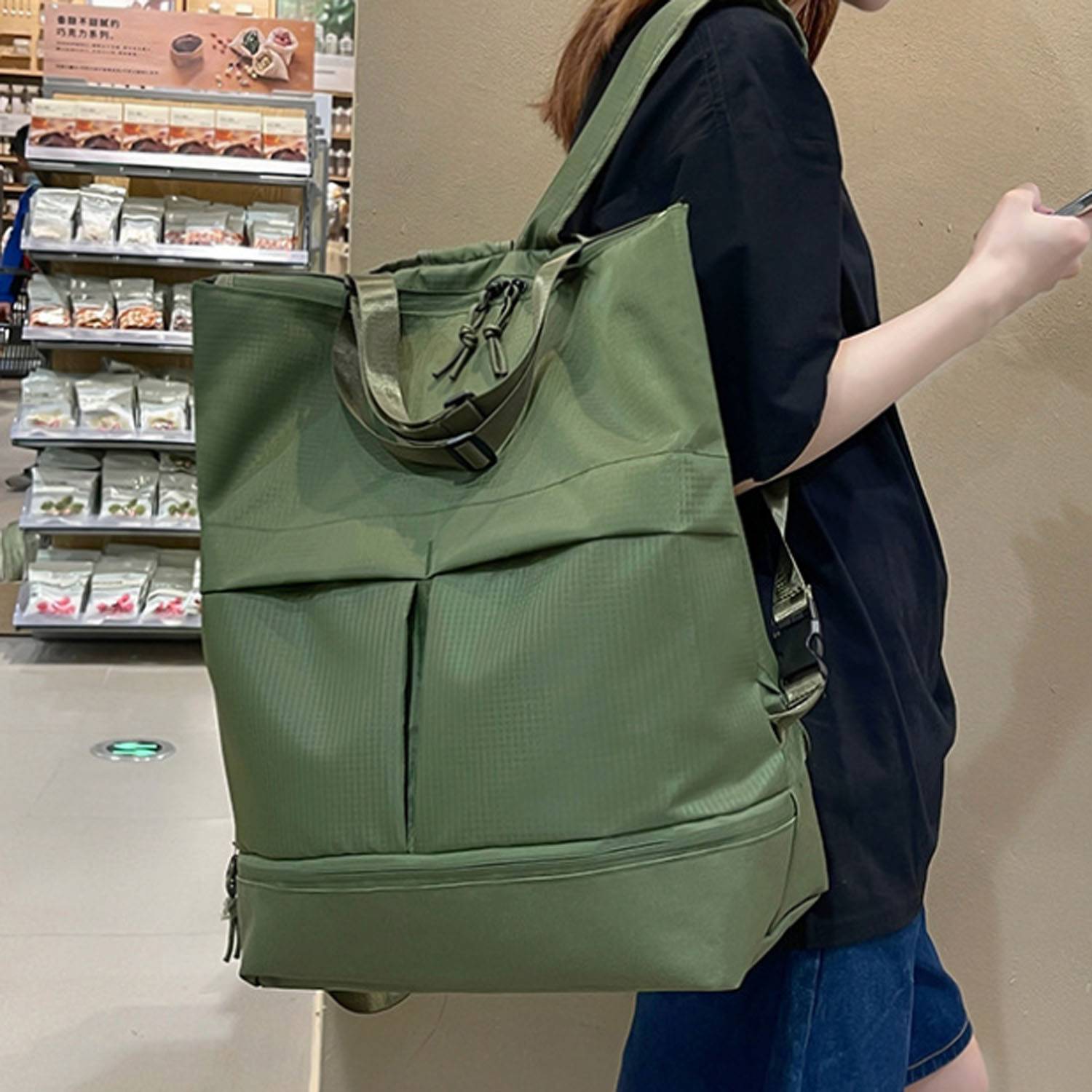 Versatile Waterproof Oxford Backpack Handbag 4