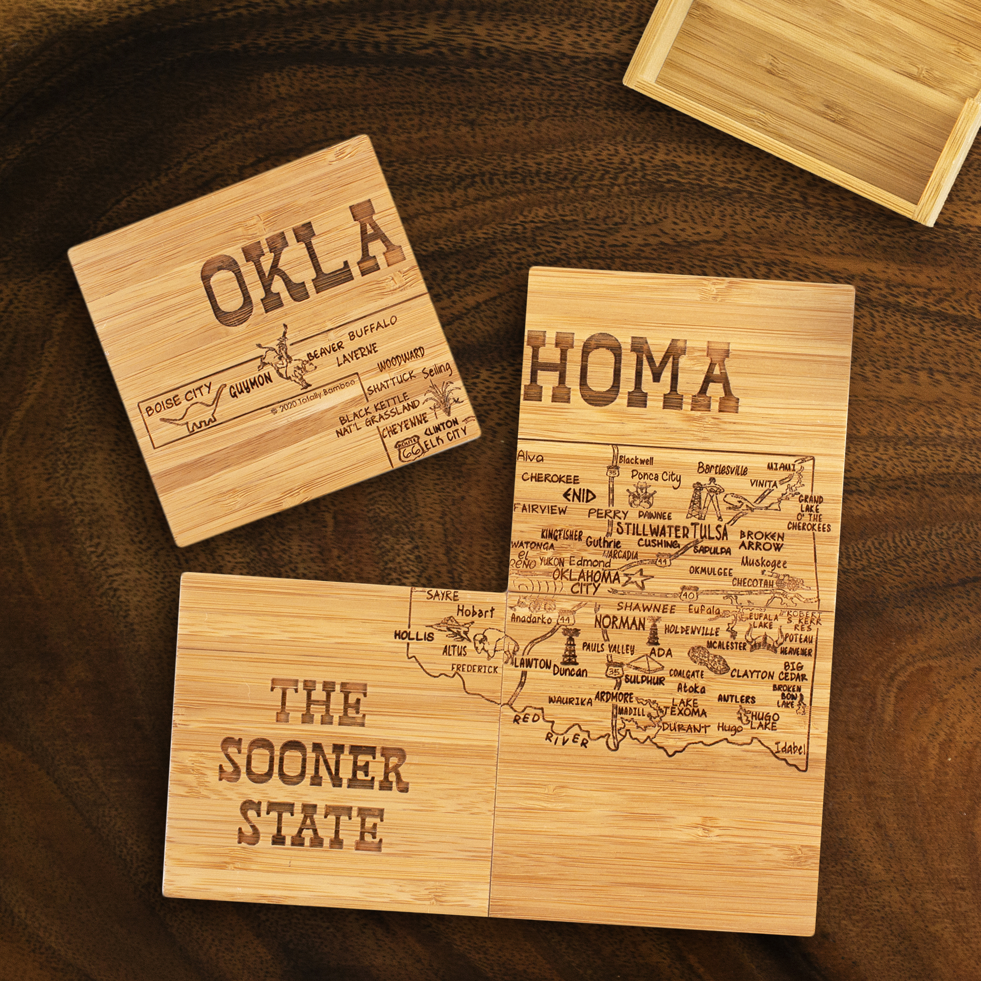 Oklahoma Puzzle Coaster Set 6