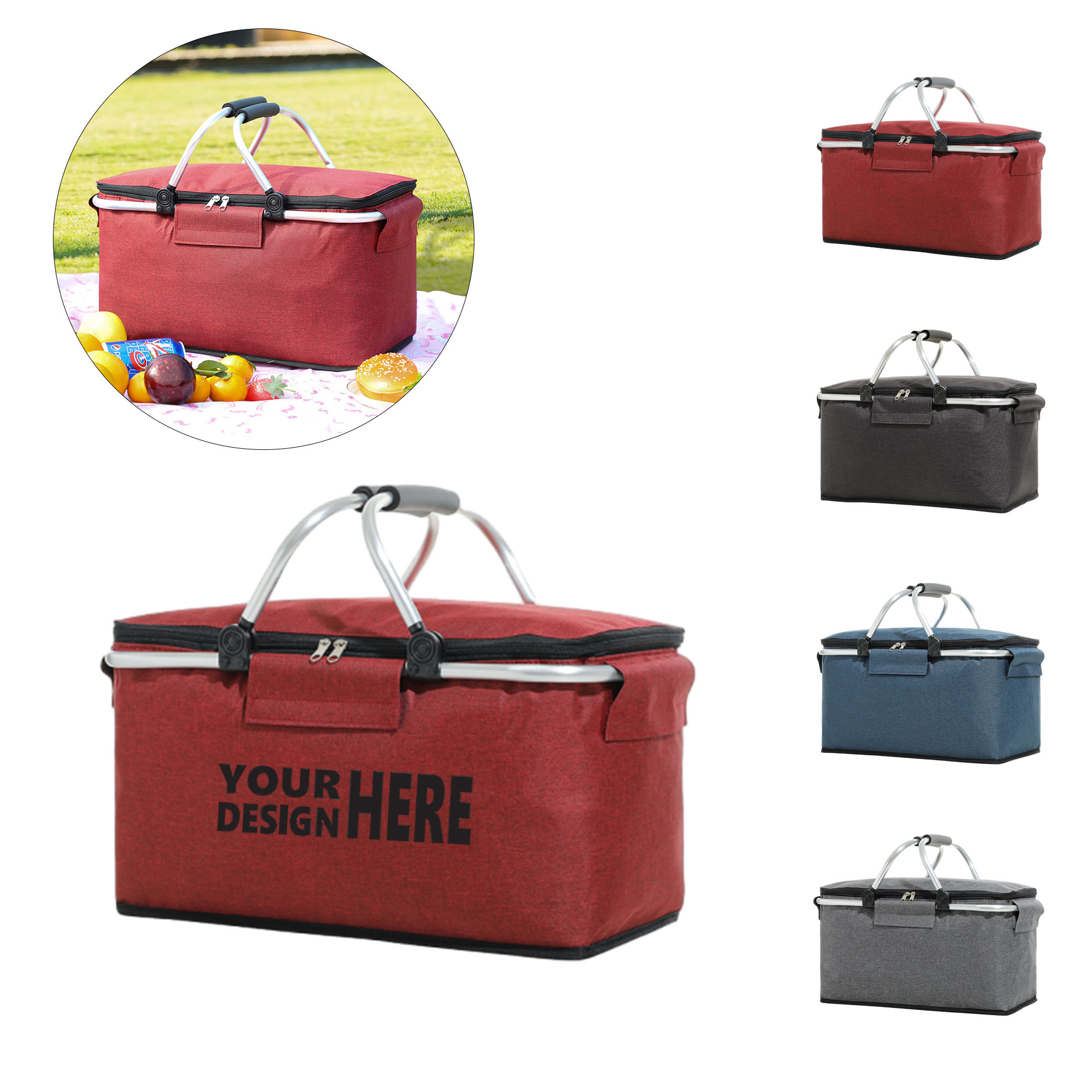 Customizable Insulation Waterproof Picnic Basket 1