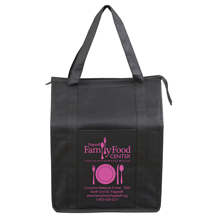 12"W x 16"H x 10"Gusset - "SUPER COOLER" Large Insulated Cooler Zipper Tote Bag 1