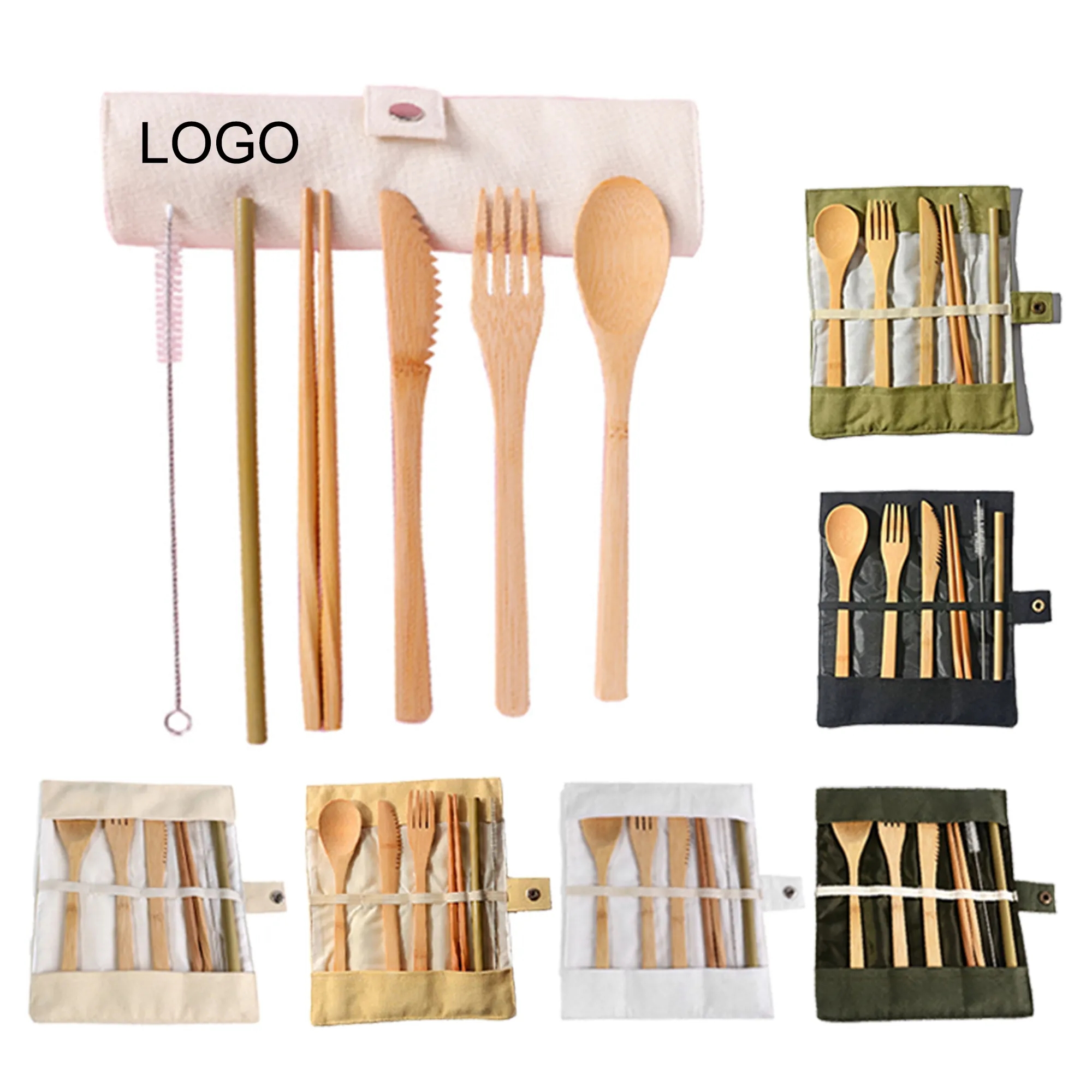 Portable Bamboo Cutlery Set 4