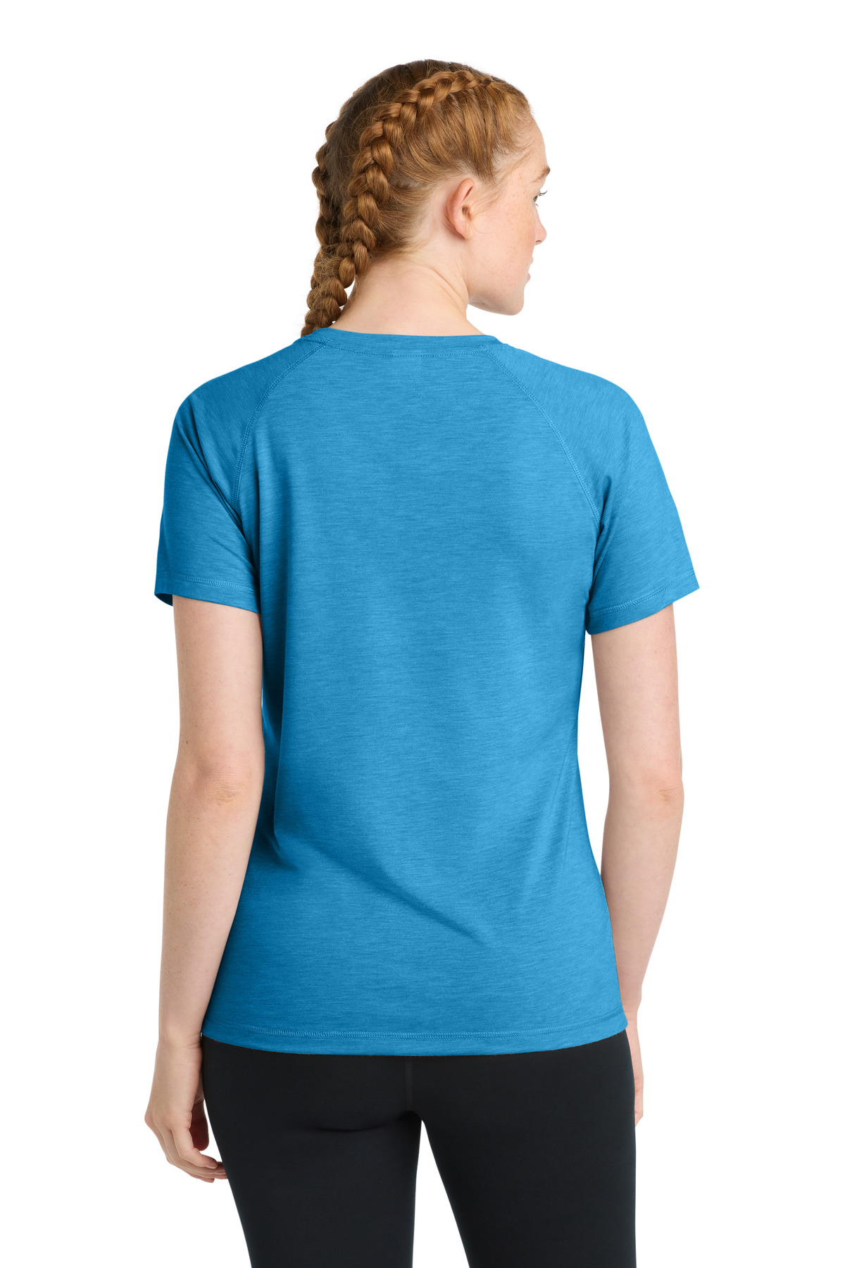 Sport-Tek Women's PosiCharge Tri-Blend Wicking Scoop Neck Raglan Tee. LST400 65