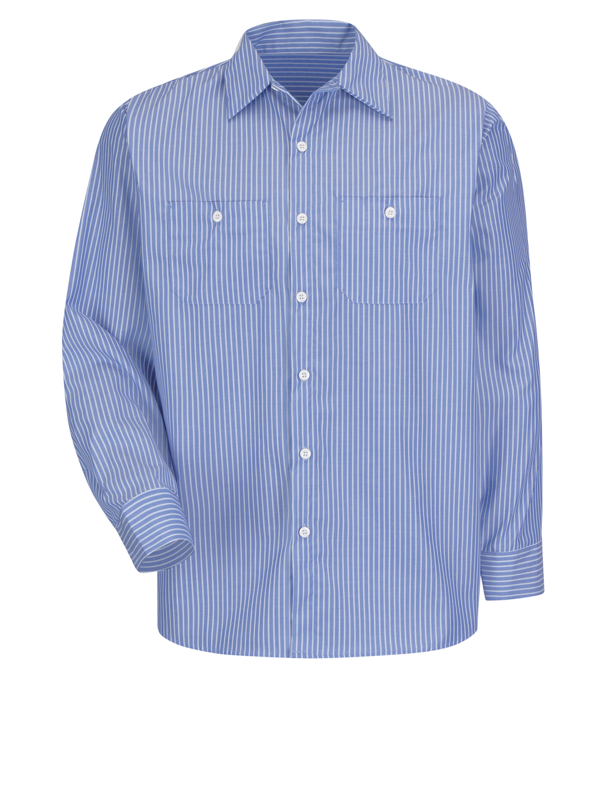 Red Kap Shirts - Men's Long Sleeve Industrial Striped Work Shirt 7