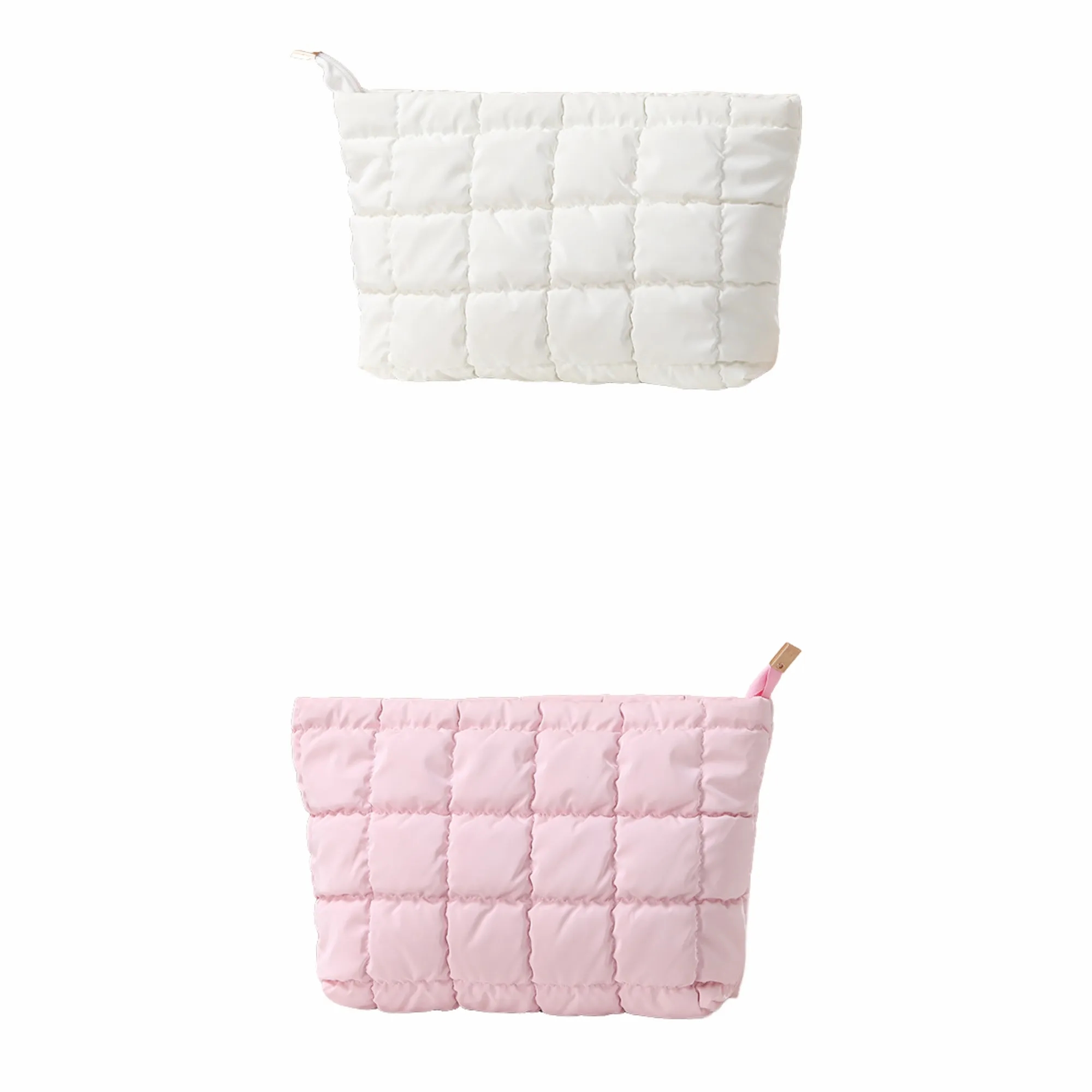 Ins-Style Quilted Cosmetic Bag, Portable Makeup Organizer 1