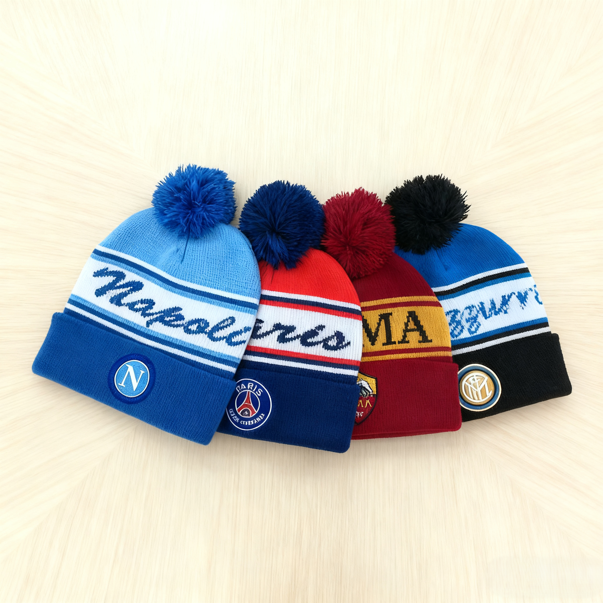 Winter Unisex Knitted Pom Pom Beanie Hat 2