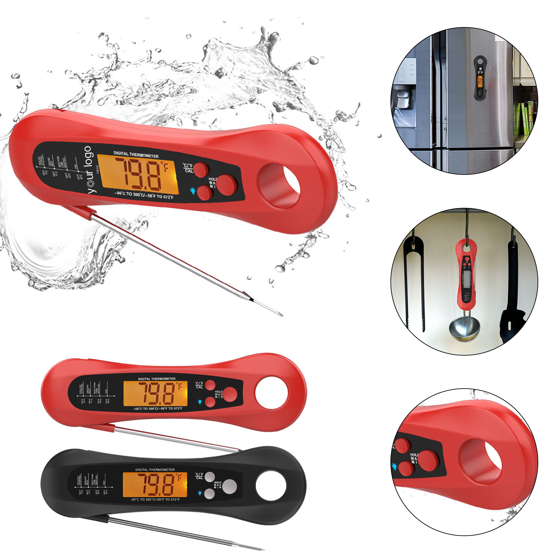 Waterproof Digital Instant-read Cooking Thermometer 1