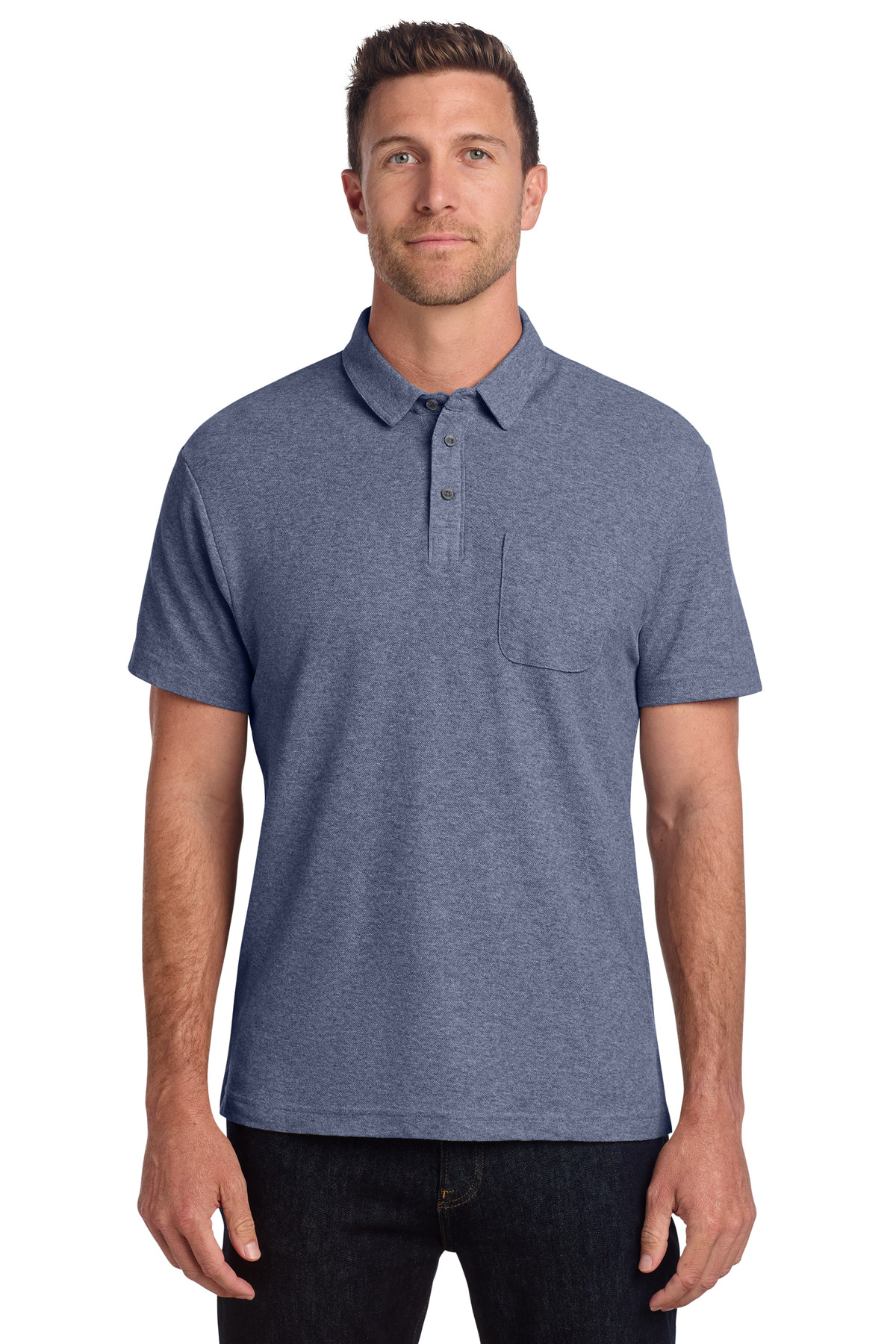 Port Authority C-FREE Cotton Blend Pique Pocket Polo K868 43