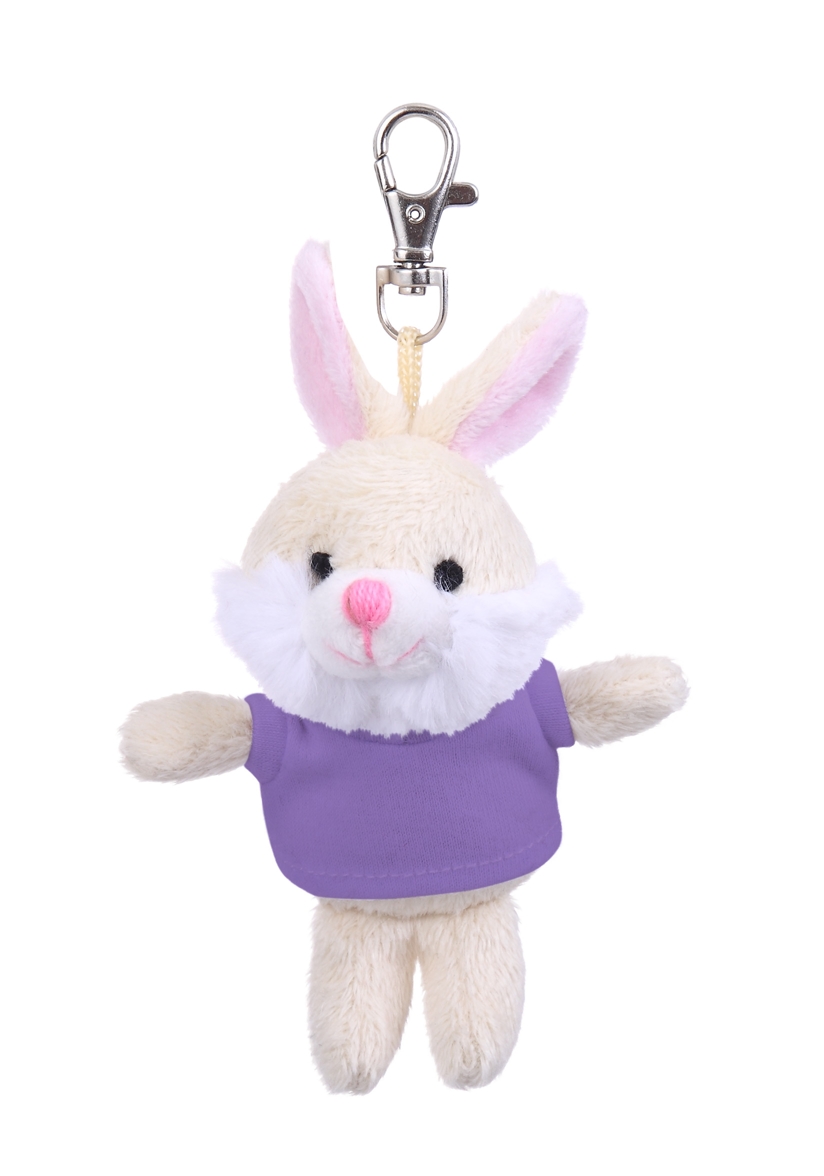 Soft Plush Bunny Keychain with Tee 9