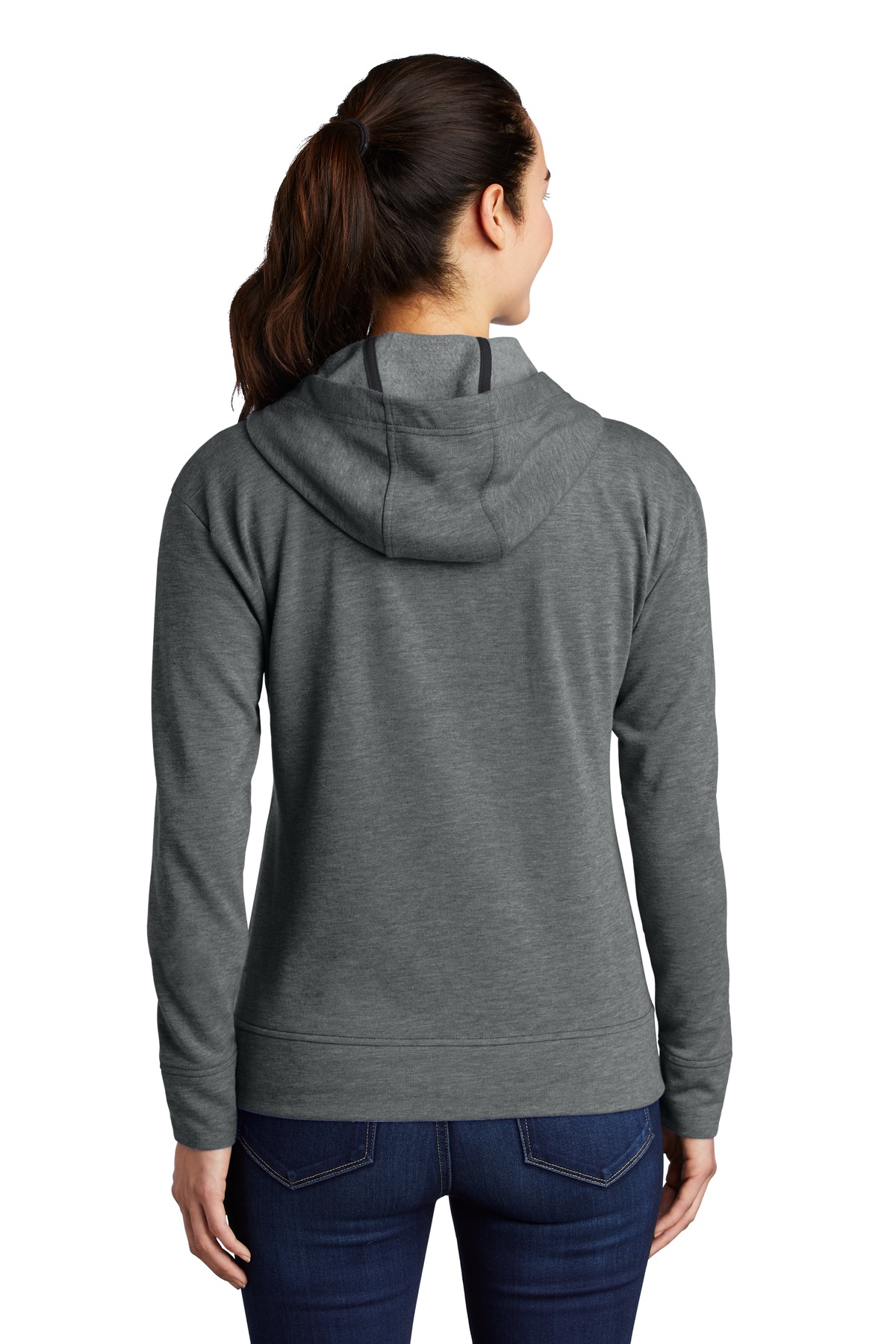 Sport-Tek Women's PosiCharge Tri-Blend Wicking Fleece Full-Zip Hooded Jacket LST293 28