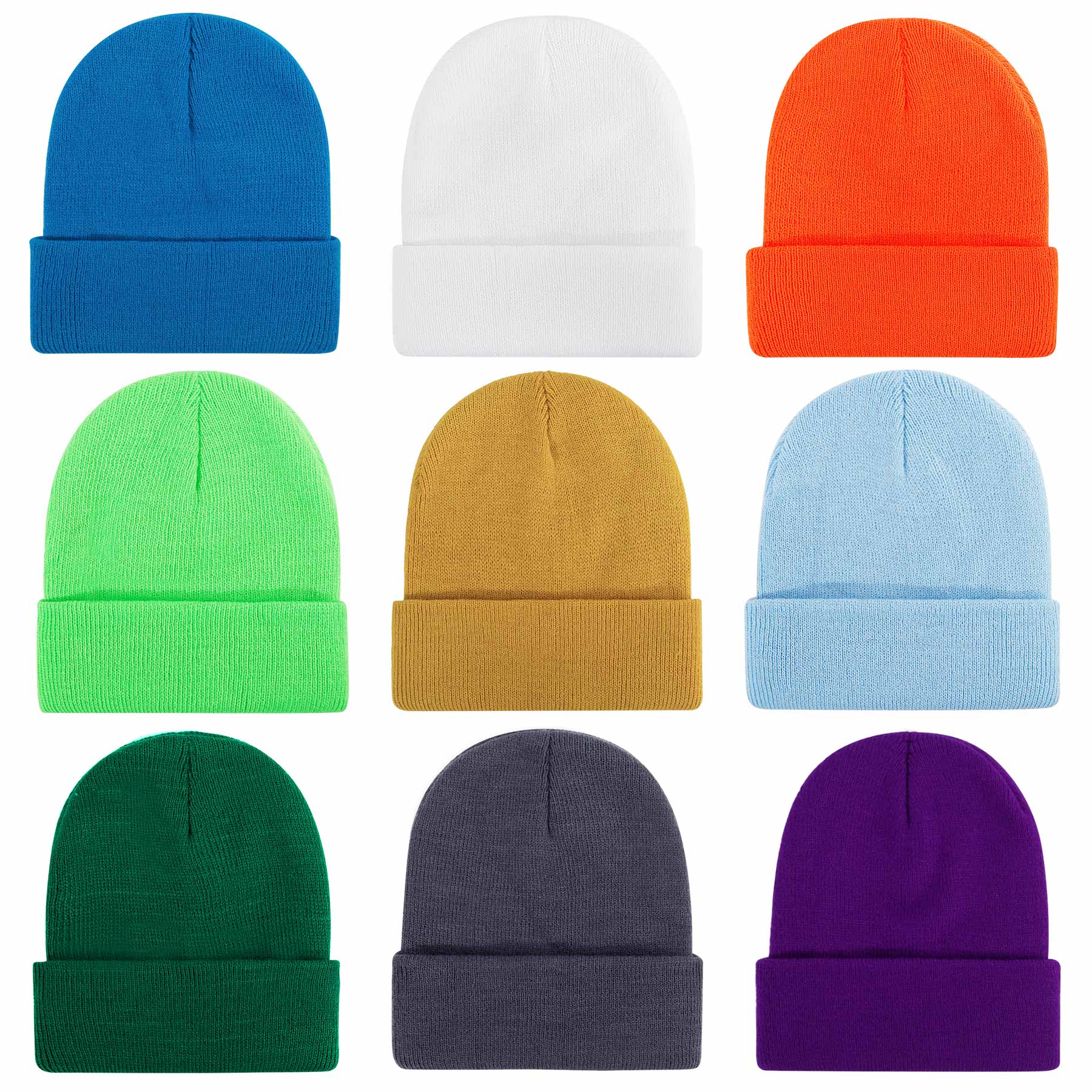 Unisex Winter Beanies Cuffed Knit Hat 2