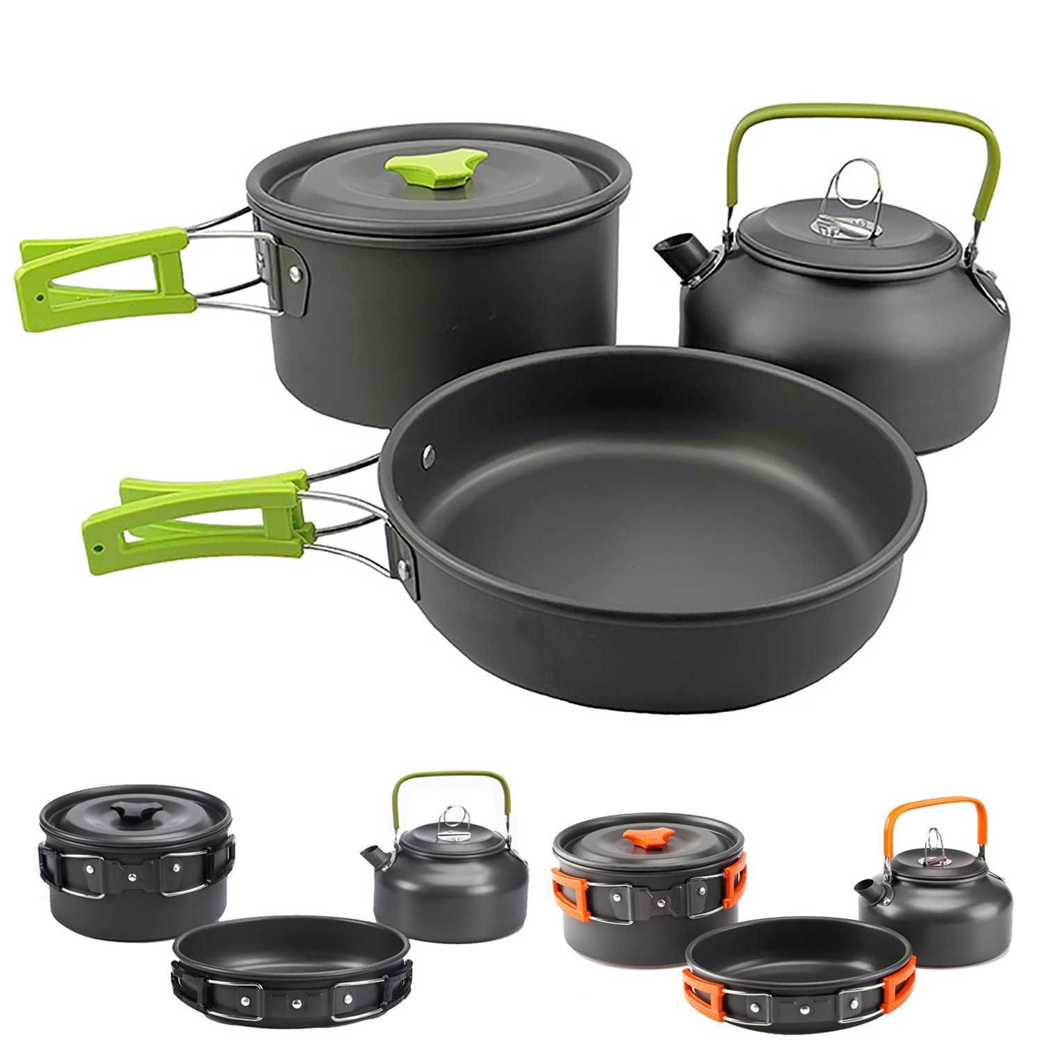 3 Pcs Outdoor Aluminum Camping Cookware Set 12