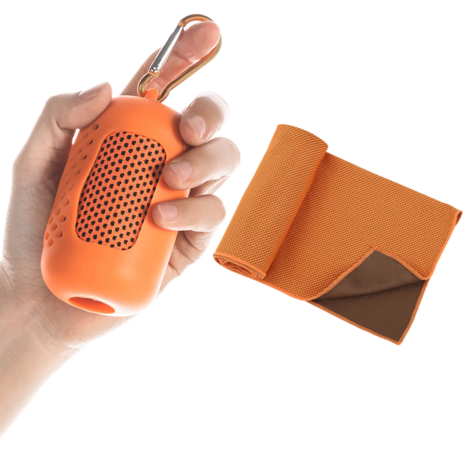 Thickened Cooling Towels with Silicone Box and Carabiner 8