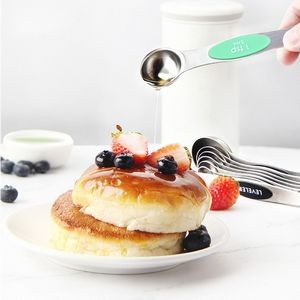 Stainless Steel Magnetic 5 In 1 Dual Measurement Spoons With Silicone Handle 23