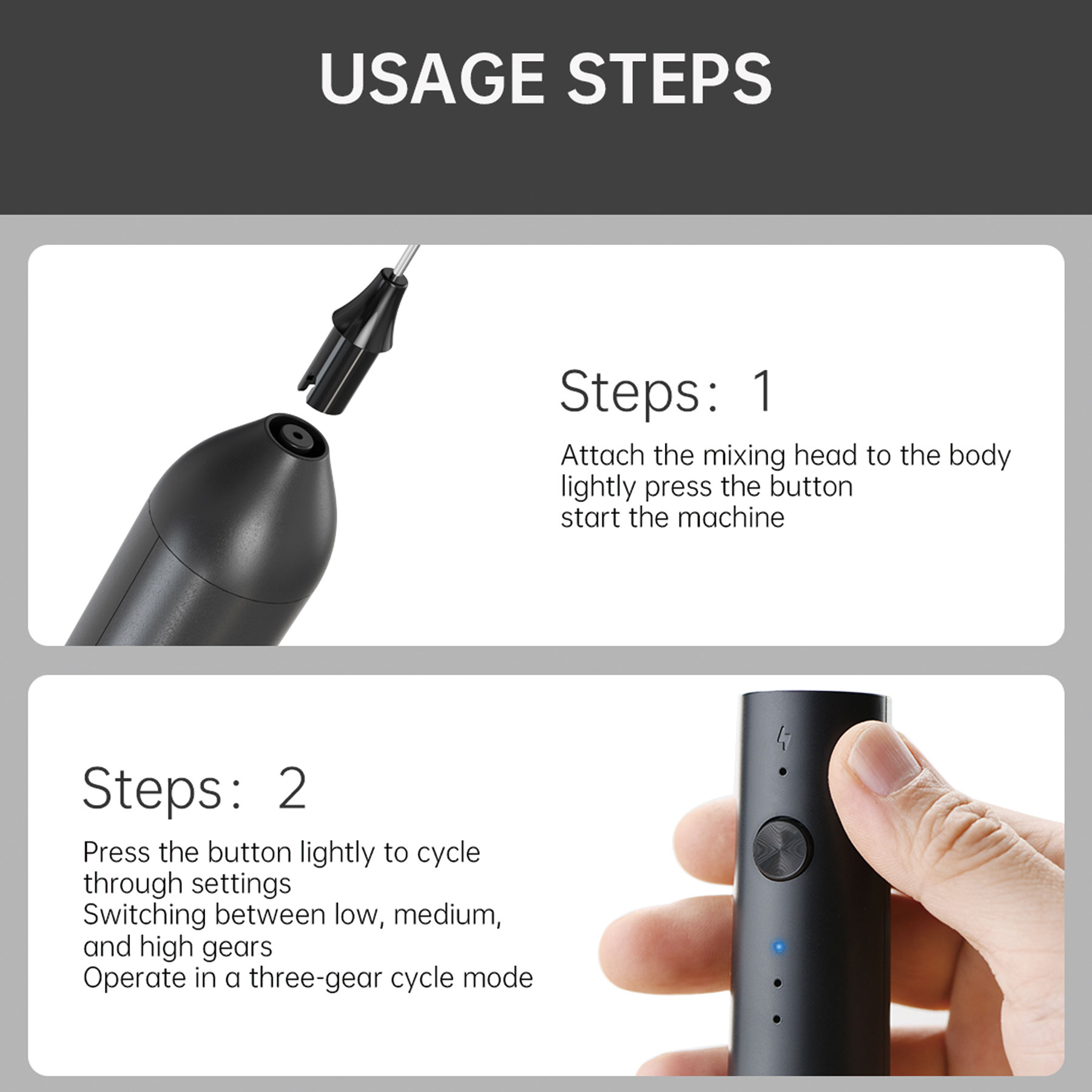CafePro Electric Milk Frother – Rechargeable with 3 Speed Settings 14