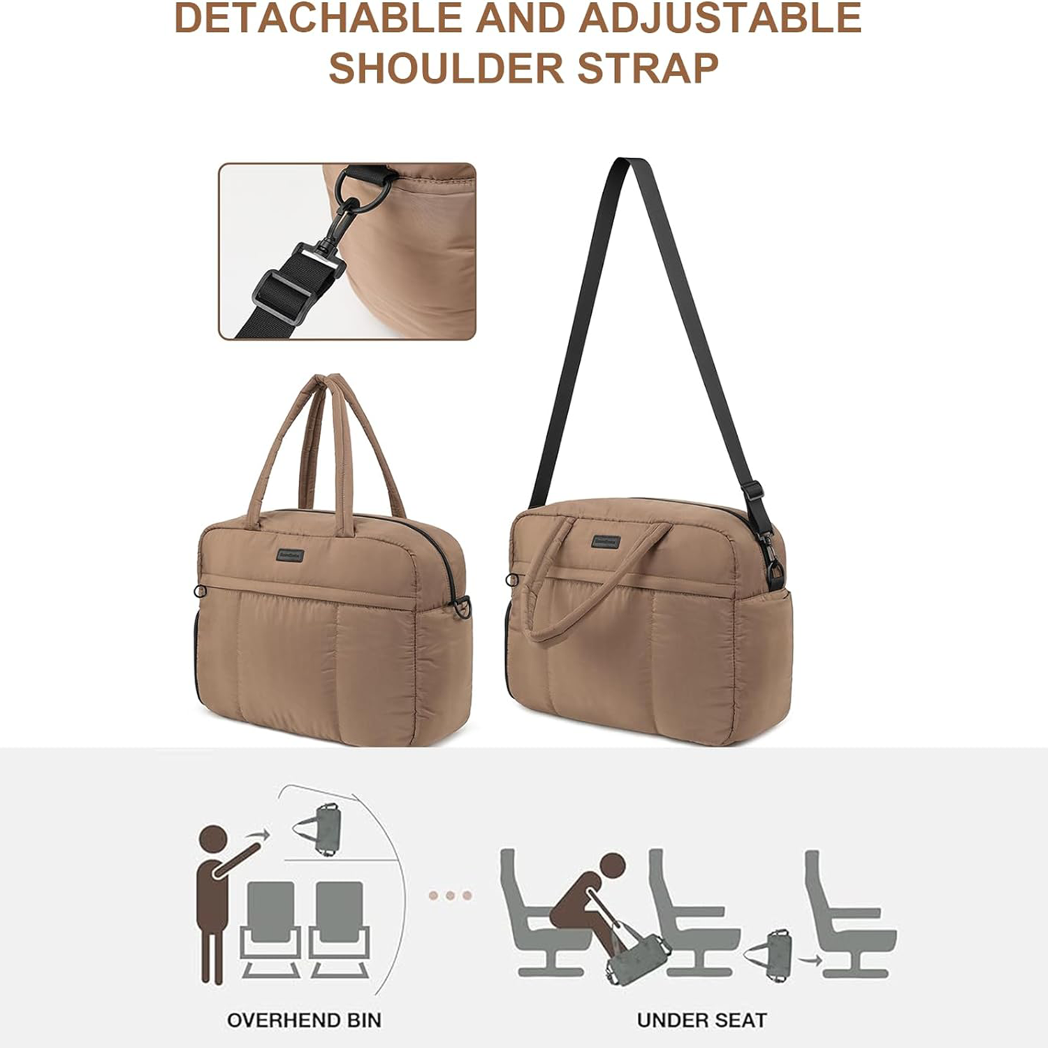 Portable Nylon Duffle Crossbody Bag Handbag 2