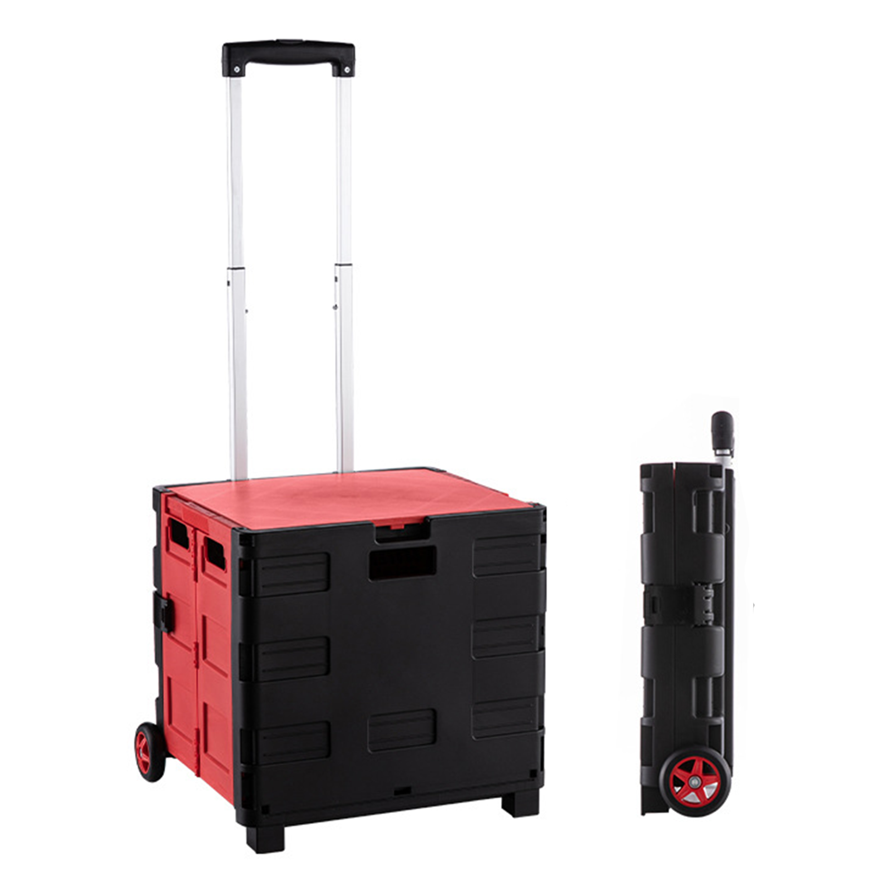 Large Foldable Rolling Cart With Telescopic Handle 5