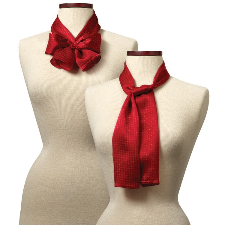 Red Felton Silk Scarf - 8"x45" 2