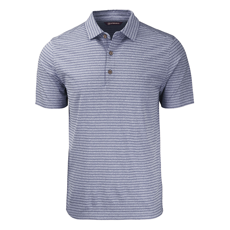 Cutter and Buck Forge Eco Heather Stripe Recycled Polo 8