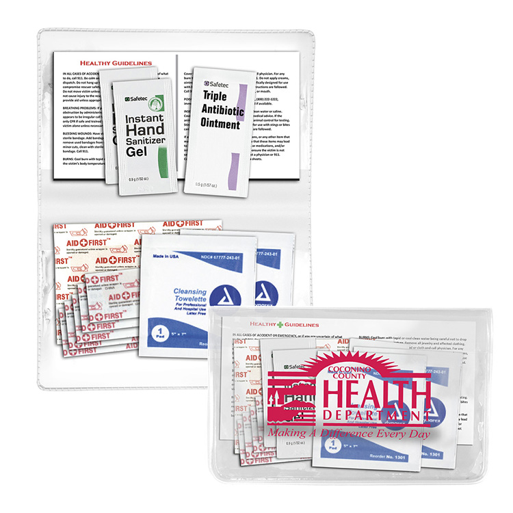 "Delilah" 12 Piece First Aid Kit In Colorful Vinyl Pouch 38