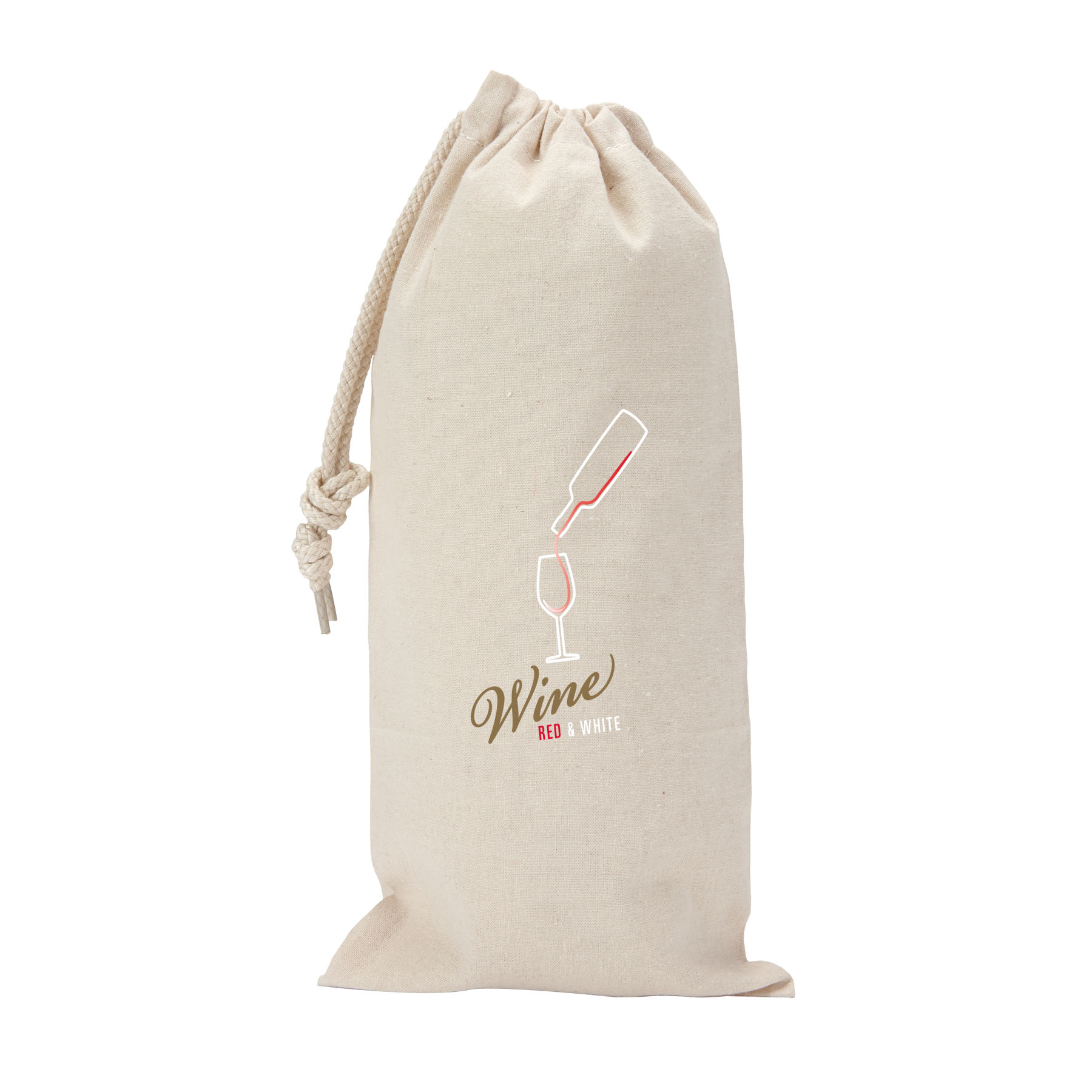 10 oz. Canvas Drawstring Wine Gift Bag 2