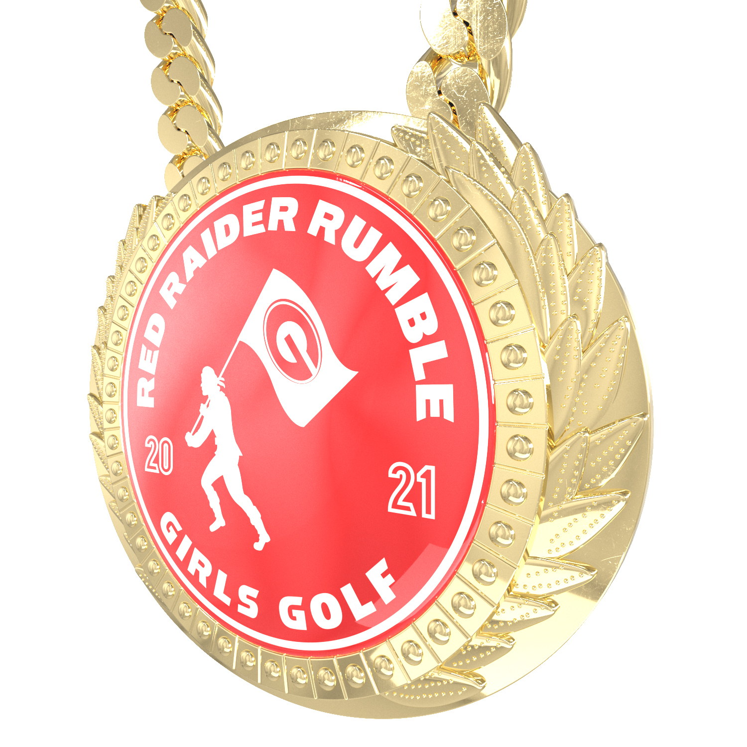 Express Vibraprint® Lite Champ Chain Medal w/ Plastic Chain 16