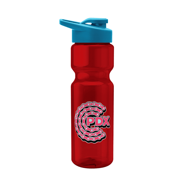 Blazer 28oz Transparent Bike Bottle w/Drink-thru Lid 808
