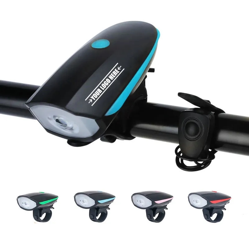 USB Rechargeable Bike Front Light with Horn 6