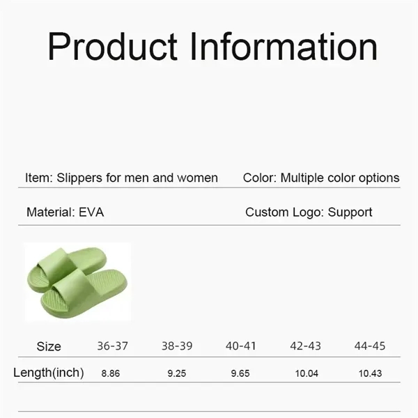 Unisex Summer bathroom Shower Slippers Non-Slip 4