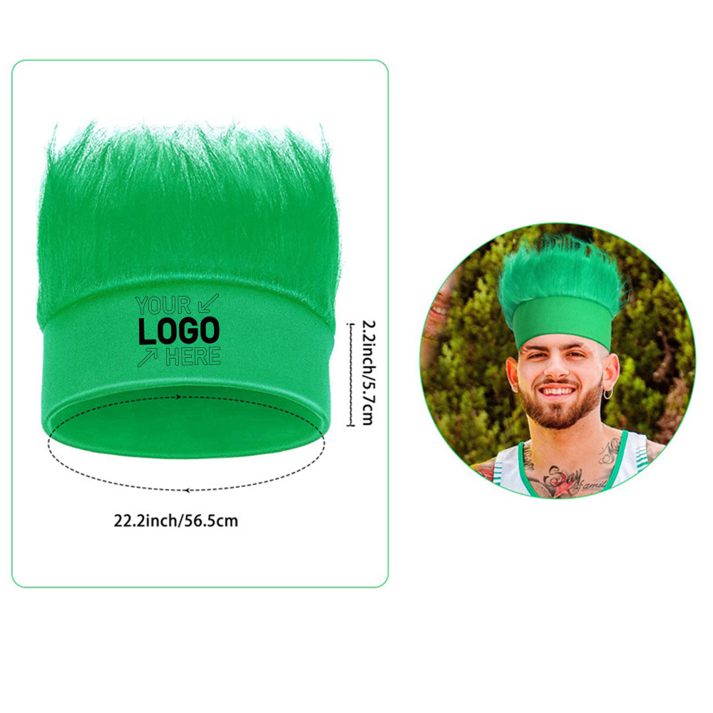 Qatar World Cup Football Fans Pure Colored Wig 6