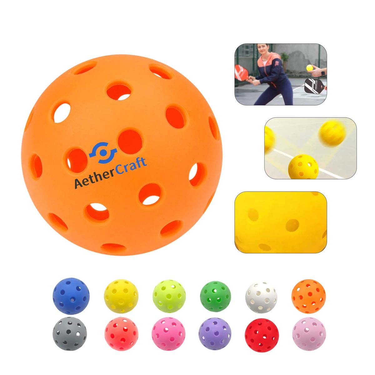 Durable 40 Hole Pickleball for Recreational or Pro Use 9