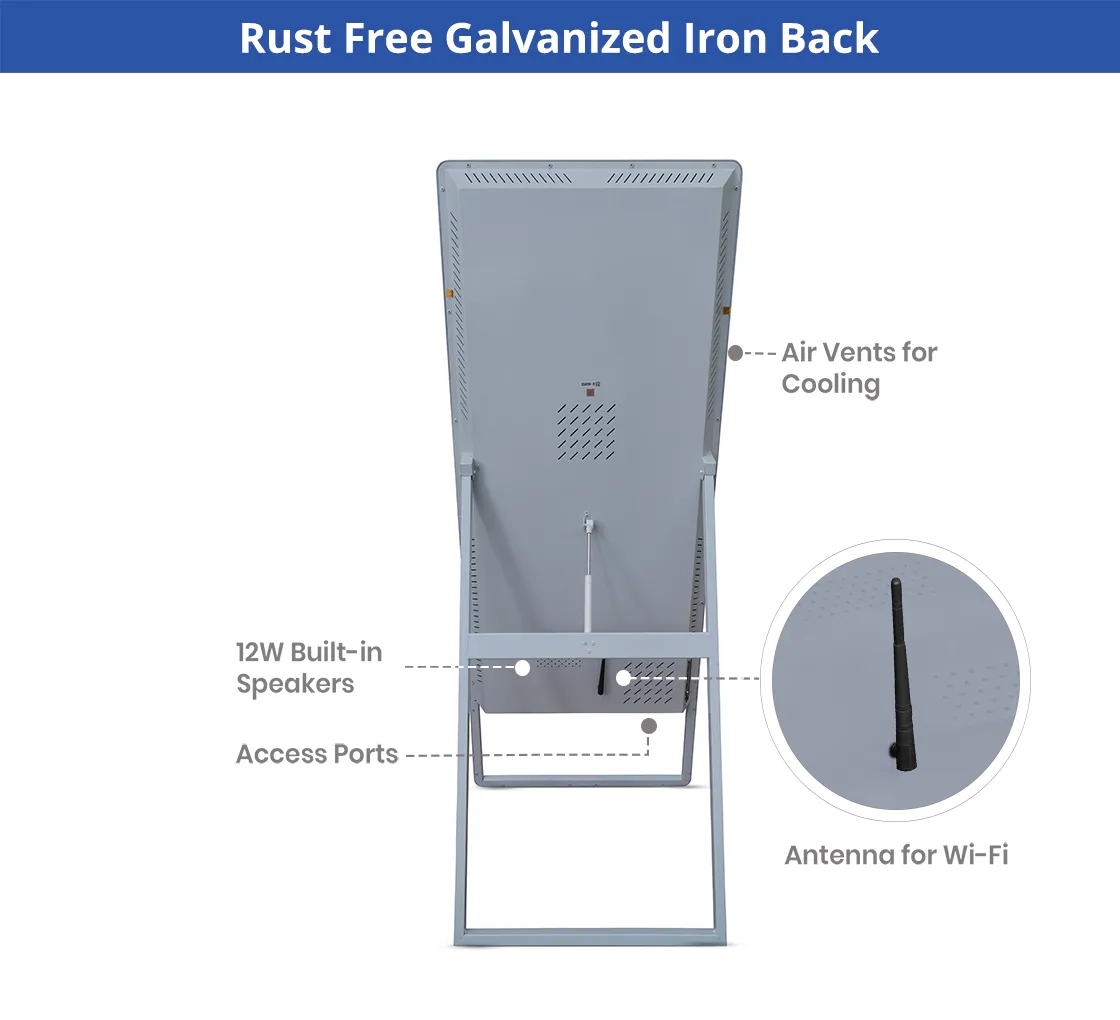 Portable LED Digital Display Signage with Floor Stand 32inch 15