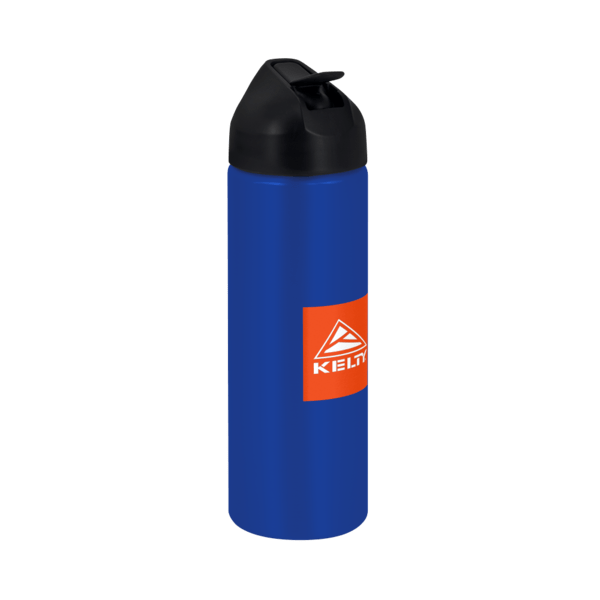 EasyFlow Recycled Aluminum Bottle w Straw Lid, custom water bottle with logo imprint 27