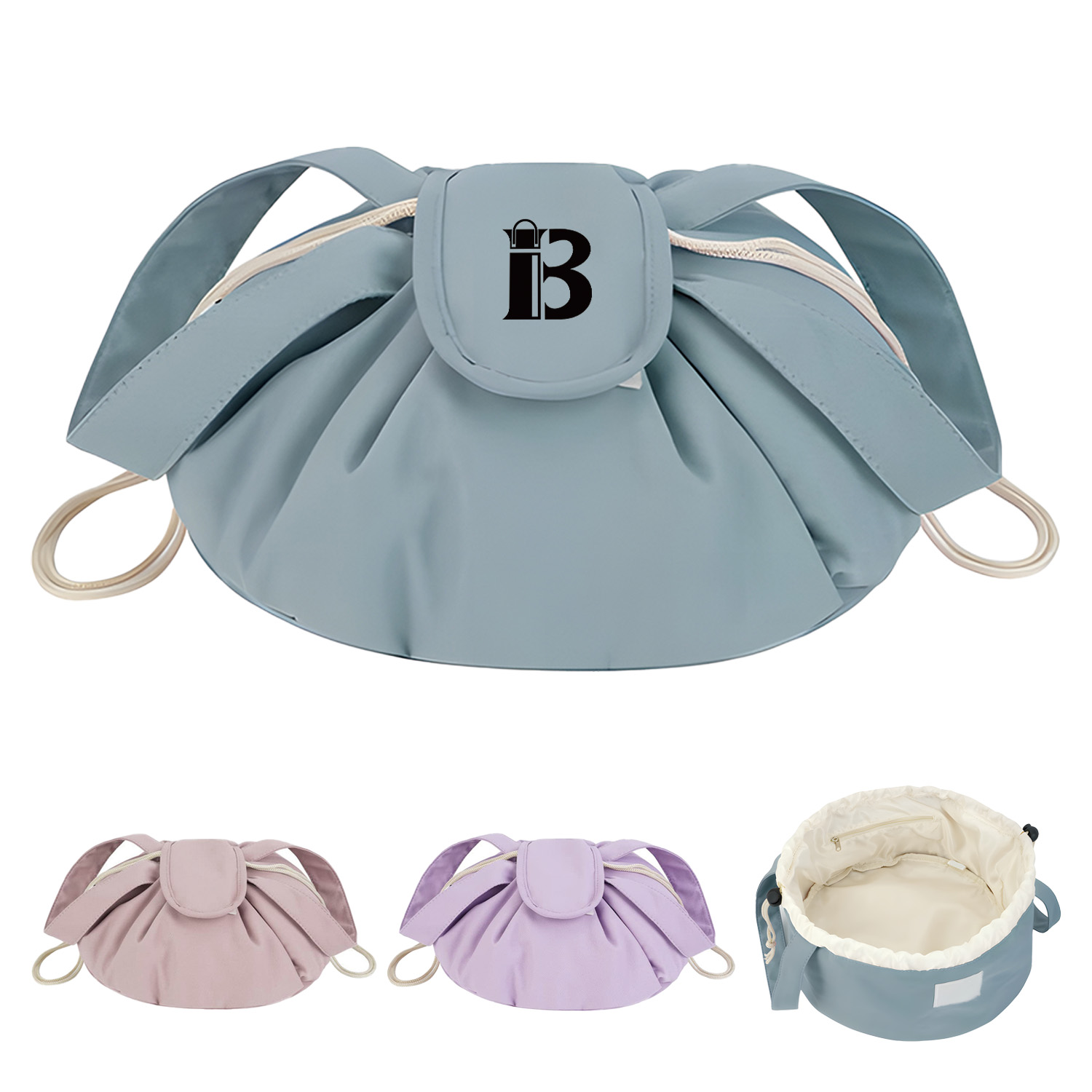 Portable Zipper Drawstring Makeup Bag 3