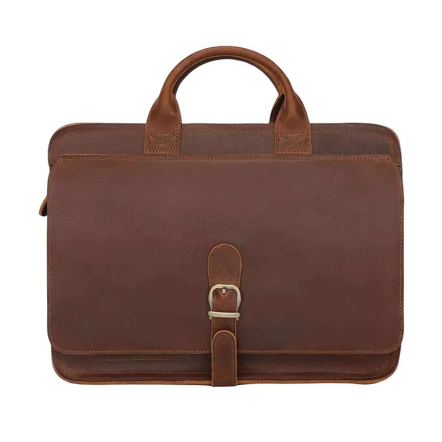 Handmade Vintage Genuine Cowhide Briefcase For Men 3