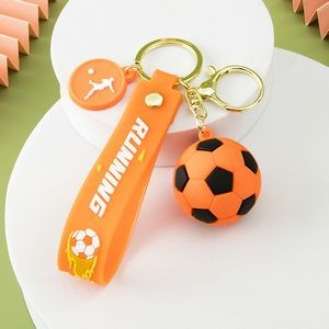 Vibrant 3D Goal Football PVC Keychain Ring 14