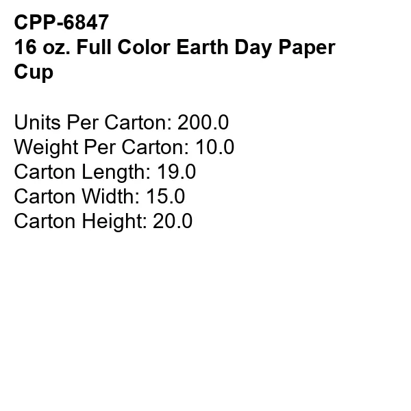 16 oz. Full Color Earth Day Paper Cup 4