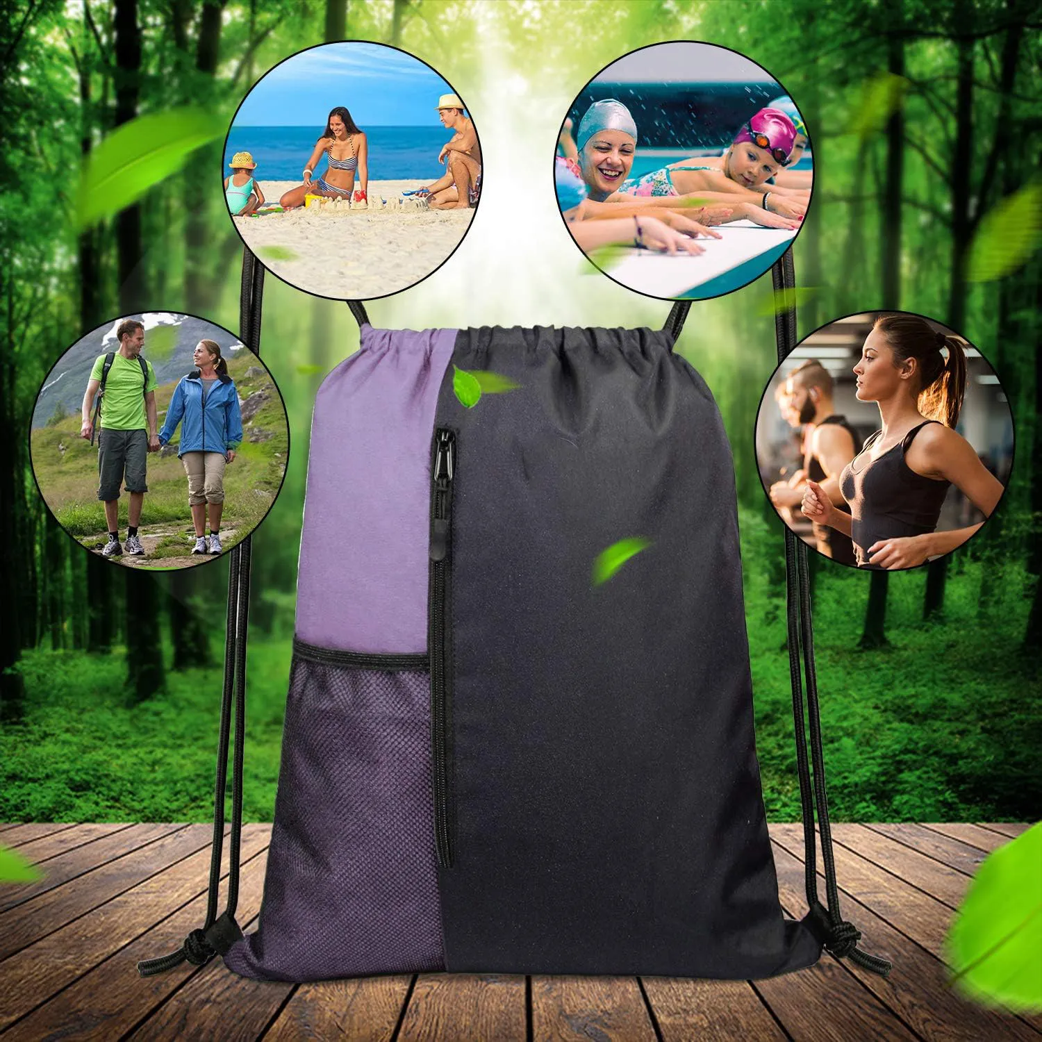 Sports Drawstring Backpack Bag 1