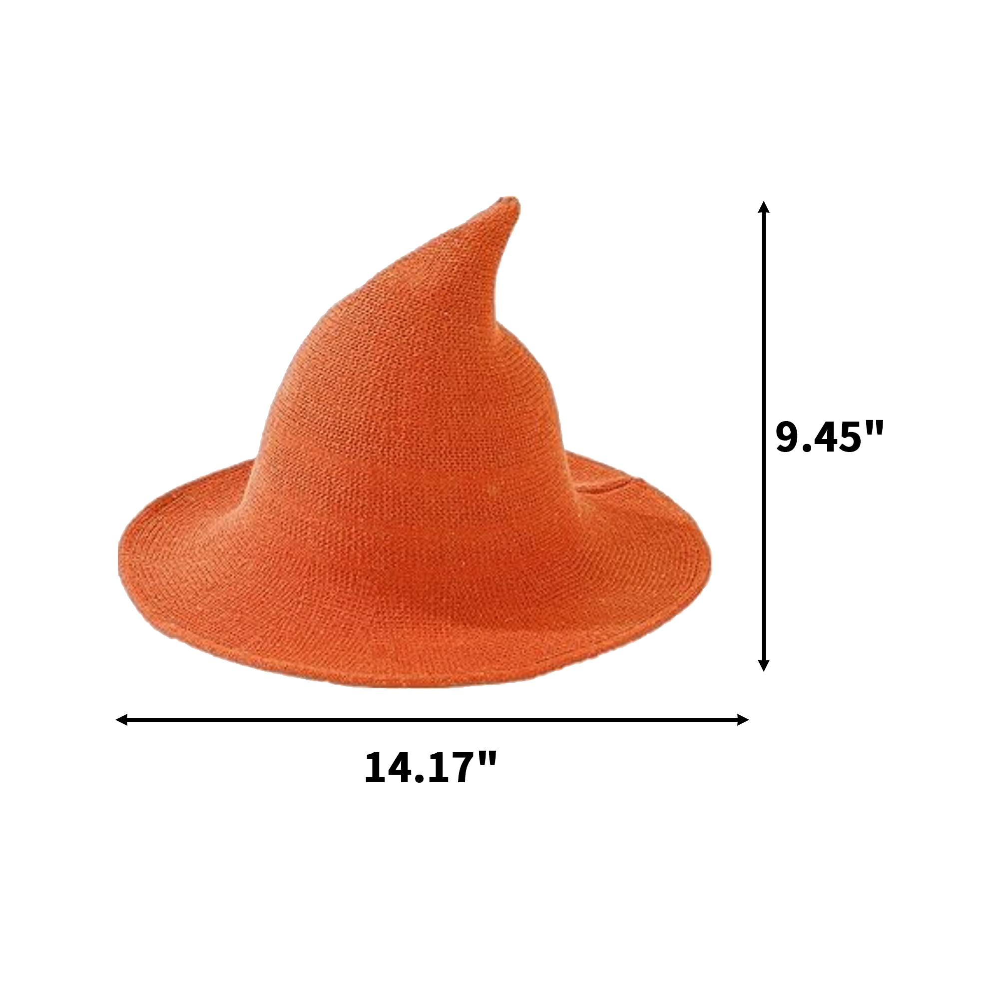 Foldable Wool Blend Witch Hat With Wide Brim 22