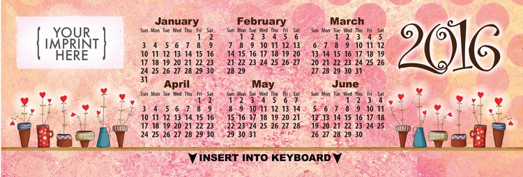 CALENDAR - Flower Pots Keyboard Calendar 2